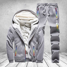 Load image into Gallery viewer, Winter Casual Hooded Men Coat Brand Two Pieces Mens Clothes Thick Hooded Hoodies Jacket + Pant Warm Male Sportswear Tracksuit