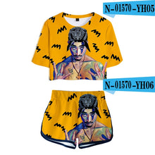 Load image into Gallery viewer, mujer Two Piece Set 2Pac Sweatsuit Harajuku womens ropa sexy clothes club outfits Top+biker shorts set summer 2 piece set Womens