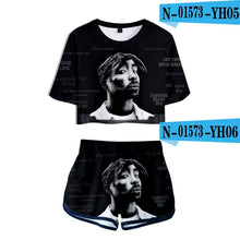 Load image into Gallery viewer, mujer Two Piece Set 2Pac Sweatsuit Harajuku womens ropa sexy clothes club outfits Top+biker shorts set summer 2 piece set Womens