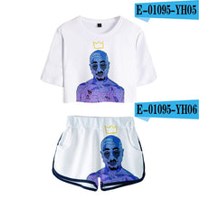 Load image into Gallery viewer, mujer Two Piece Set 2Pac Sweatsuit Harajuku womens ropa sexy clothes club outfits Top+biker shorts set summer 2 piece set Womens