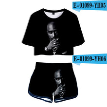 Load image into Gallery viewer, mujer Two Piece Set 2Pac Sweatsuit Harajuku womens ropa sexy clothes club outfits Top+biker shorts set summer 2 piece set Womens