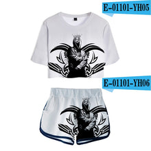 Load image into Gallery viewer, mujer Two Piece Set 2Pac Sweatsuit Harajuku womens ropa sexy clothes club outfits Top+biker shorts set summer 2 piece set Womens