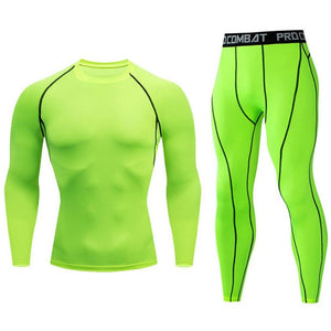 Men's Compressed Long Sleeve Shirt Pants Shorts Fitness MMA Clothing tactical rashguard jiu jitsu crossfit T-Shirt Jogging suits
