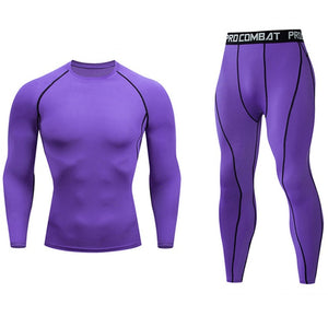 Men's Compressed Long Sleeve Shirt Pants Shorts Fitness MMA Clothing tactical rashguard jiu jitsu crossfit T-Shirt Jogging suits