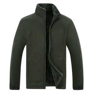 Men Fleece Warm Windbreaker Plus Size XL~6XL 7XL 8XL Coats