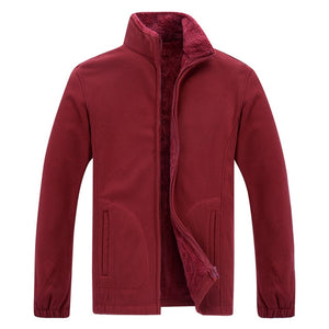 Men Fleece Warm Windbreaker Plus Size XL~6XL 7XL 8XL Coats
