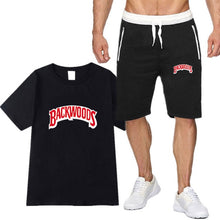Load image into Gallery viewer, Summer men BACKWOODS T shirt Sets Fashion tracksuit men t shirt And Shorts men camiseta Short sleeve Knee Length Mens Shorts