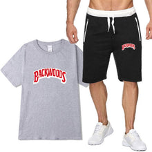 Load image into Gallery viewer, Summer men BACKWOODS T shirt Sets Fashion tracksuit men t shirt And Shorts men camiseta Short sleeve Knee Length Mens Shorts