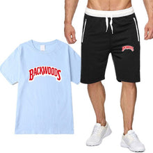Load image into Gallery viewer, Summer men BACKWOODS T shirt Sets Fashion tracksuit men t shirt And Shorts men camiseta Short sleeve Knee Length Mens Shorts