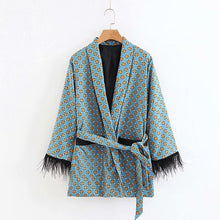 Load image into Gallery viewer, Women Fur Sleeve Blazer 2Piece Set