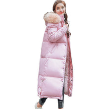 Load image into Gallery viewer, Hooded Fur Collar Winter Down Coat Jacket Long Thick Warm Women Casaco Feminino Abrigos Mujer Invierno Student Wadded Parkas 09