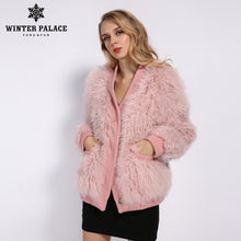 Load image into Gallery viewer, WINTER PALACE 2019 Women's New Fashion Wool Coat Short Jacket Fur Coat Knit Autumn And Winter Season Warm Multiple Colour