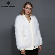 Load image into Gallery viewer, WINTER PALACE 2019 Women's New Fashion Wool Coat Short Jacket Fur Coat Knit Autumn And Winter Season Warm Multiple Colour
