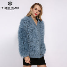 Load image into Gallery viewer, WINTER PALACE 2019 Women's New Fashion Wool Coat Short Jacket Fur Coat Knit Autumn And Winter Season Warm Multiple Colour