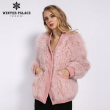 Load image into Gallery viewer, WINTER PALACE 2019 Women's New Fashion Wool Coat Short Jacket Fur Coat Knit Autumn And Winter Season Warm Multiple Colour