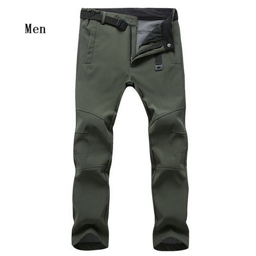 Hot Sale New Winter Men's Fleece SoftShell Windproof Pants Fashion Casual High Quality Man's Pants 34-47 802