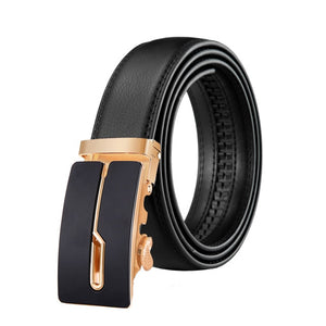 Fashion Brand Leather Belt Business Trouser Strap Pant Ceinture Homme Cowskin Automatic Buckle Cowhide Men Belts