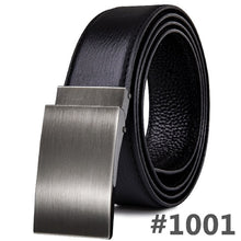 Load image into Gallery viewer, BK-1003 Barry.Wang Fashion Designer Smooth Buckle Men Genuine Leather Belts Alloy Buckle Belts For Mens Business Party Pant Suit