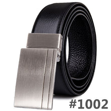 Load image into Gallery viewer, BK-1003 Barry.Wang Fashion Designer Smooth Buckle Men Genuine Leather Belts Alloy Buckle Belts For Mens Business Party Pant Suit