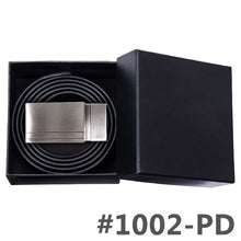 Load image into Gallery viewer, BK-1003 Barry.Wang Fashion Designer Smooth Buckle Men Genuine Leather Belts Alloy Buckle Belts For Mens Business Party Pant Suit