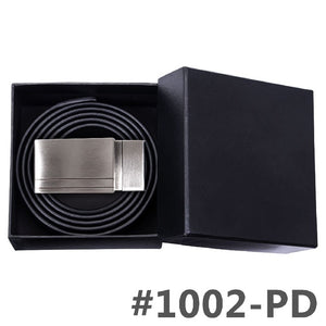 BK-1003 Barry.Wang Fashion Designer Smooth Buckle Men Genuine Leather Belts Alloy Buckle Belts For Mens Business Party Pant Suit