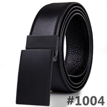 Load image into Gallery viewer, BK-1003 Barry.Wang Fashion Designer Smooth Buckle Men Genuine Leather Belts Alloy Buckle Belts For Mens Business Party Pant Suit
