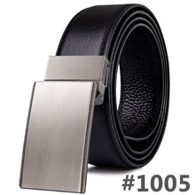 Load image into Gallery viewer, BK-1003 Barry.Wang Fashion Designer Smooth Buckle Men Genuine Leather Belts Alloy Buckle Belts For Mens Business Party Pant Suit
