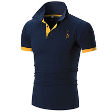 Load image into Gallery viewer, Mens Polo Shirt Brands   Short Sleeve Casual Slim Solid Color Deer Embroidery Polos up to 5XL