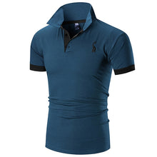 Load image into Gallery viewer, Mens Polo Shirt Brands   Short Sleeve Casual Slim Solid Color Deer Embroidery Polos up to 5XL