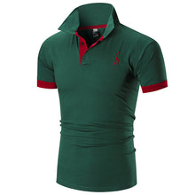 Load image into Gallery viewer, Mens Polo Shirt Brands   Short Sleeve Casual Slim Solid Color Deer Embroidery Polos up to 5XL