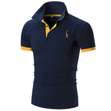Load image into Gallery viewer, Mens Polo Shirt Brands   Short Sleeve Casual Slim Solid Color Deer Embroidery Polos up to 5XL