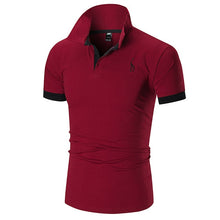 Load image into Gallery viewer, Mens Polo Shirt Brands   Short Sleeve Casual Slim Solid Color Deer Embroidery Polos up to 5XL