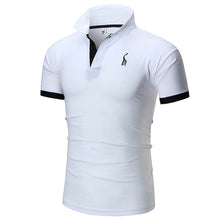 Load image into Gallery viewer, Mens Polo Shirt Brands   Short Sleeve Casual Slim Solid Color Deer Embroidery Polos up to 5XL