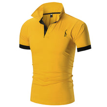 Load image into Gallery viewer, Mens Polo Shirt Brands   Short Sleeve Casual Slim Solid Color Deer Embroidery Polos up to 5XL