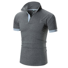 Load image into Gallery viewer, Mens Polo Shirt Brands   Short Sleeve Casual Slim Solid Color Deer Embroidery Polos up to 5XL