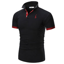 Load image into Gallery viewer, Mens Polo Shirt Brands   Short Sleeve Casual Slim Solid Color Deer Embroidery Polos up to 5XL