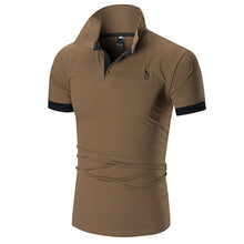 Load image into Gallery viewer, Mens Polo Shirt Brands   Short Sleeve Casual Slim Solid Color Deer Embroidery Polos up to 5XL