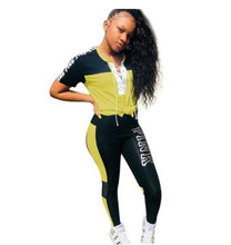 Load image into Gallery viewer, Pink Letters Print 2 Piece Set Women Plus Size Top And Pants Casual Outfit Sweat Suits Two Piece Sweatshirt Tracksuit