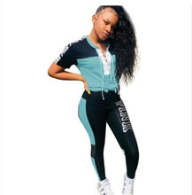 Load image into Gallery viewer, Pink Letters Print 2 Piece Set Women Plus Size Top And Pants Casual Outfit Sweat Suits Two Piece Sweatshirt Tracksuit