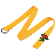 Load image into Gallery viewer, Women Fashion Rose Pattern Pants Belt Long Double-ring Buckle Belts