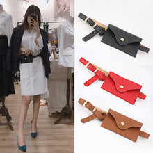 Load image into Gallery viewer, Women Belt With Waist Bag PU Leather Alloy Buckle Phone Pouch Belts for Jeans Pants Dress XRQ88