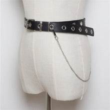 Load image into Gallery viewer, CETIRI korean Style Punk Hip-hop Trendy leather Belts Waist Chain Pants Chain Men women Jeans Silver Metal Clothing Accessories