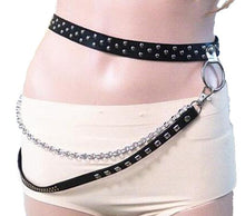 Load image into Gallery viewer, New Trendy Fashion Punk Hip-hop leather Belts Waist Chain Pants Belt Hot Men women Jeans Silver Metal Clothing Belt Accessories