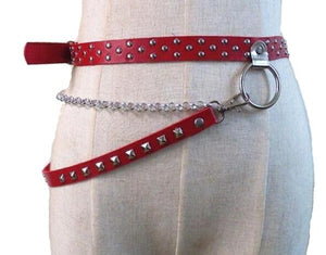 New Trendy Fashion Punk Hip-hop leather Belts Waist Chain Pants Belt Hot Men women Jeans Silver Metal Clothing Belt Accessories