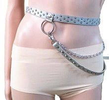 Load image into Gallery viewer, New Trendy Fashion Punk Hip-hop leather Belts Waist Chain Pants Belt Hot Men women Jeans Silver Metal Clothing Belt Accessories