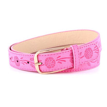 Load image into Gallery viewer, New Gold Round Metal Circle Belt Female Gold Silver Black White PU Leather Waist Belts for Women Jeans Pants Wholesale SE68