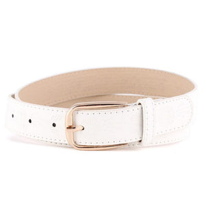 New Gold Round Metal Circle Belt Female Gold Silver Black White PU Leather Waist Belts for Women Jeans Pants Wholesale SE68