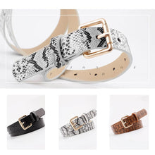 Load image into Gallery viewer, Women's Belt Fashionable Retro Snake Pattern Thin PU Leather Versatile Jeans Dress Pants Belt