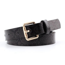 Load image into Gallery viewer, Women's Belt Fashionable Retro Snake Pattern Thin PU Leather Versatile Jeans Dress Pants Belt