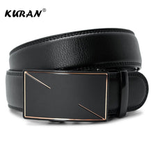 Load image into Gallery viewer, [KURAN] New Brand designer mens belts luxury real leather belts for men metal buckle man Jeans pants genuine leather belt male s